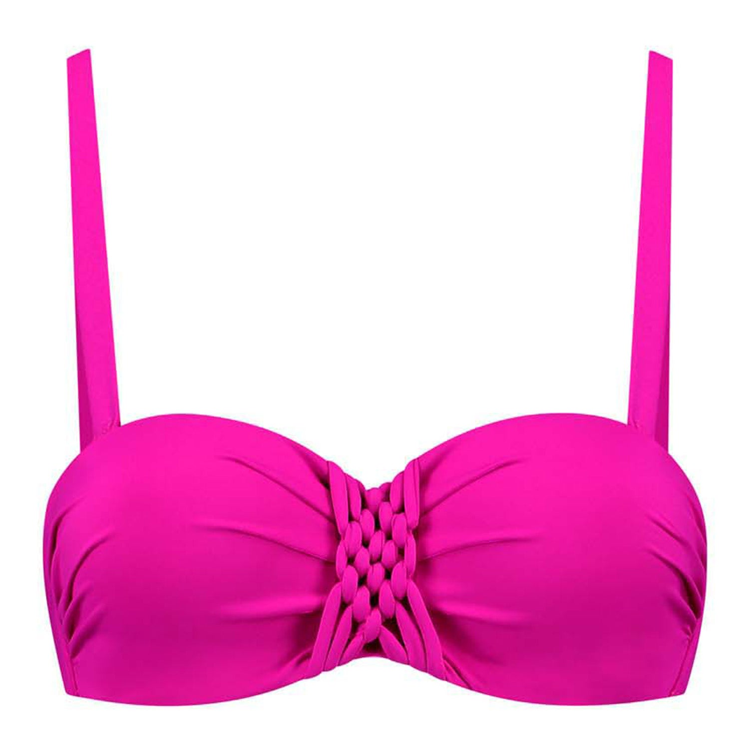 Cyell voorgevormde strapless beugel bikinitop fuchsia