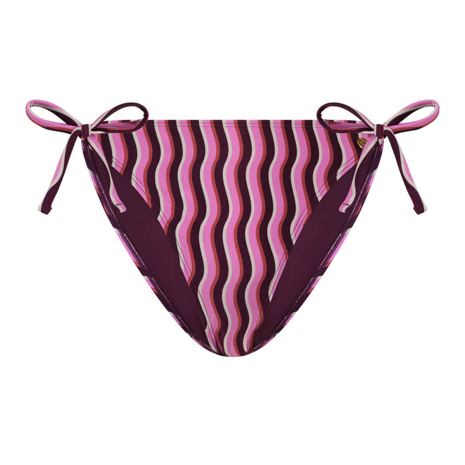 Ten Cate Beach TC WOW strik bikinibroekje roze wit bruin