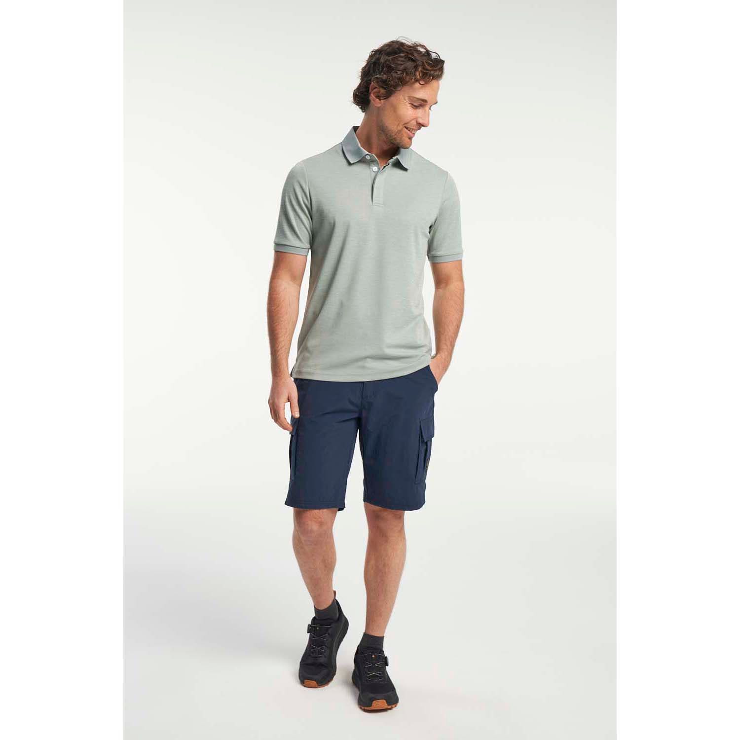 Tenson TXlite Melange Polo 465018060 - Grijsgroen - S