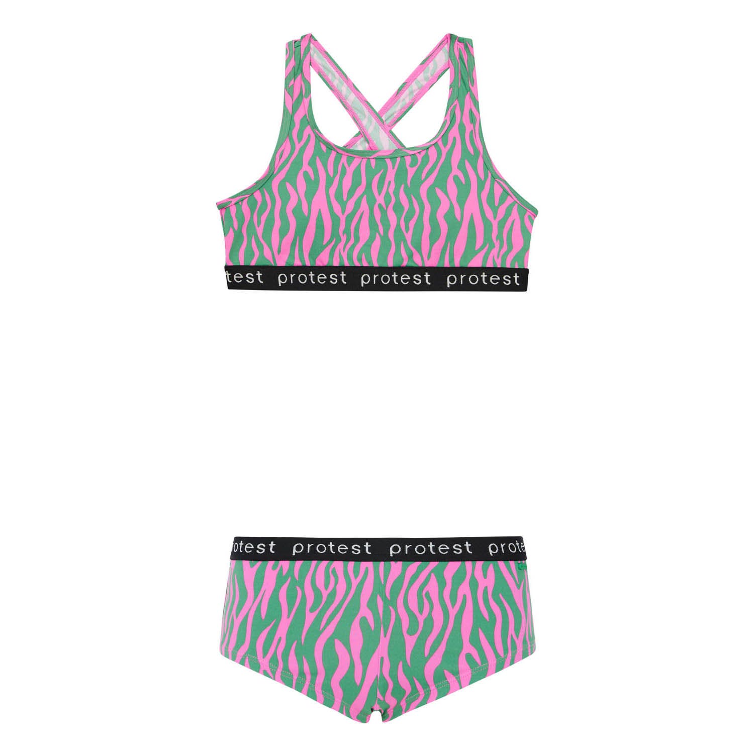 Protest crop bikini PRTMONICA JR roze groen
