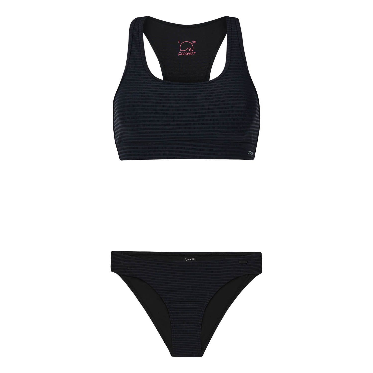 Protest voorgevormde crop bikini PRTEAGER 25 zwart