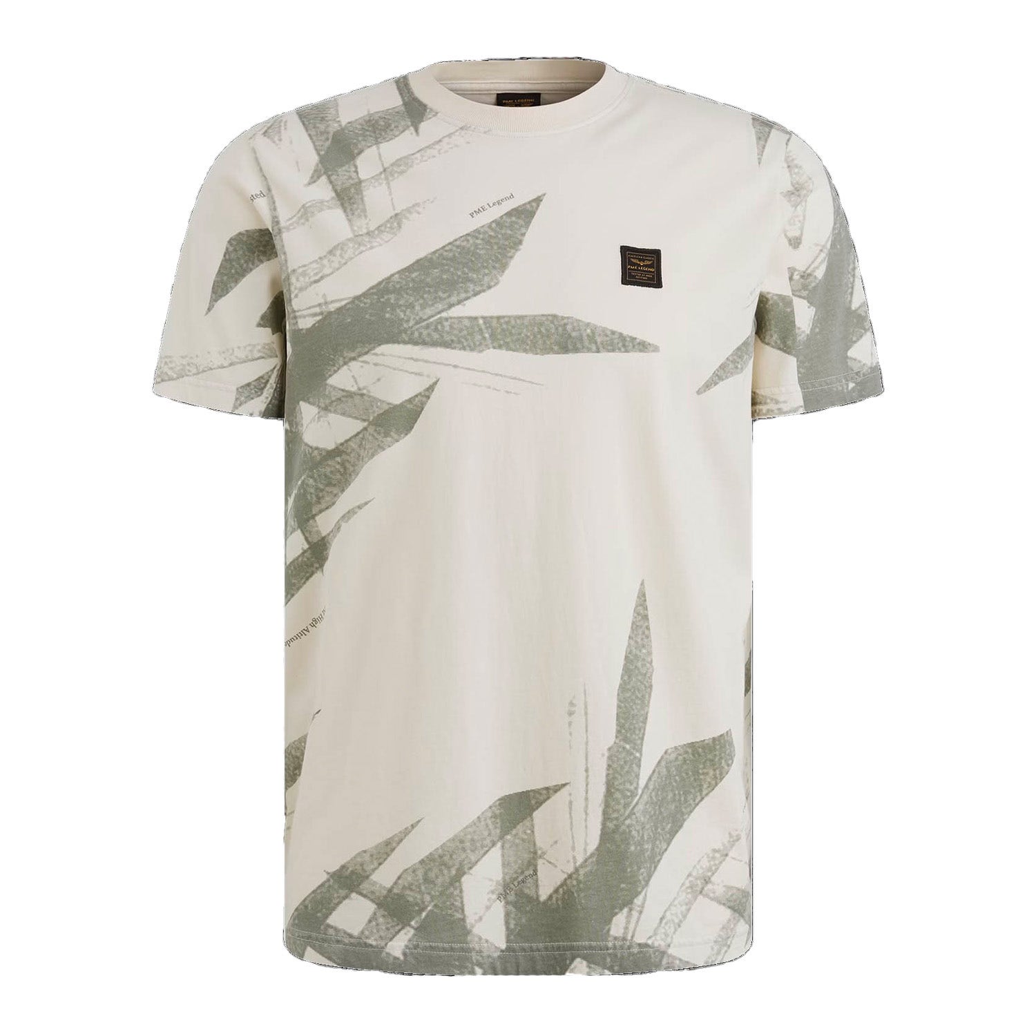 PME LEGEND Heren Polo's & T-shirts Single Jersey Panel Print Groen