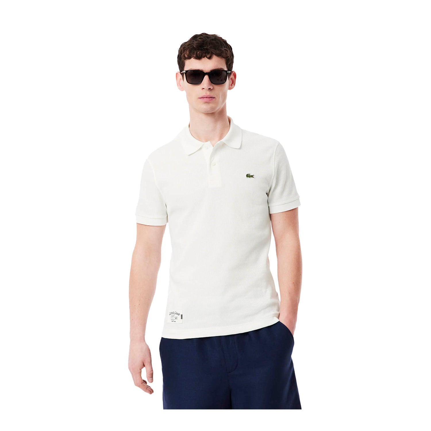 Slim fit poloshirt met labelpatch