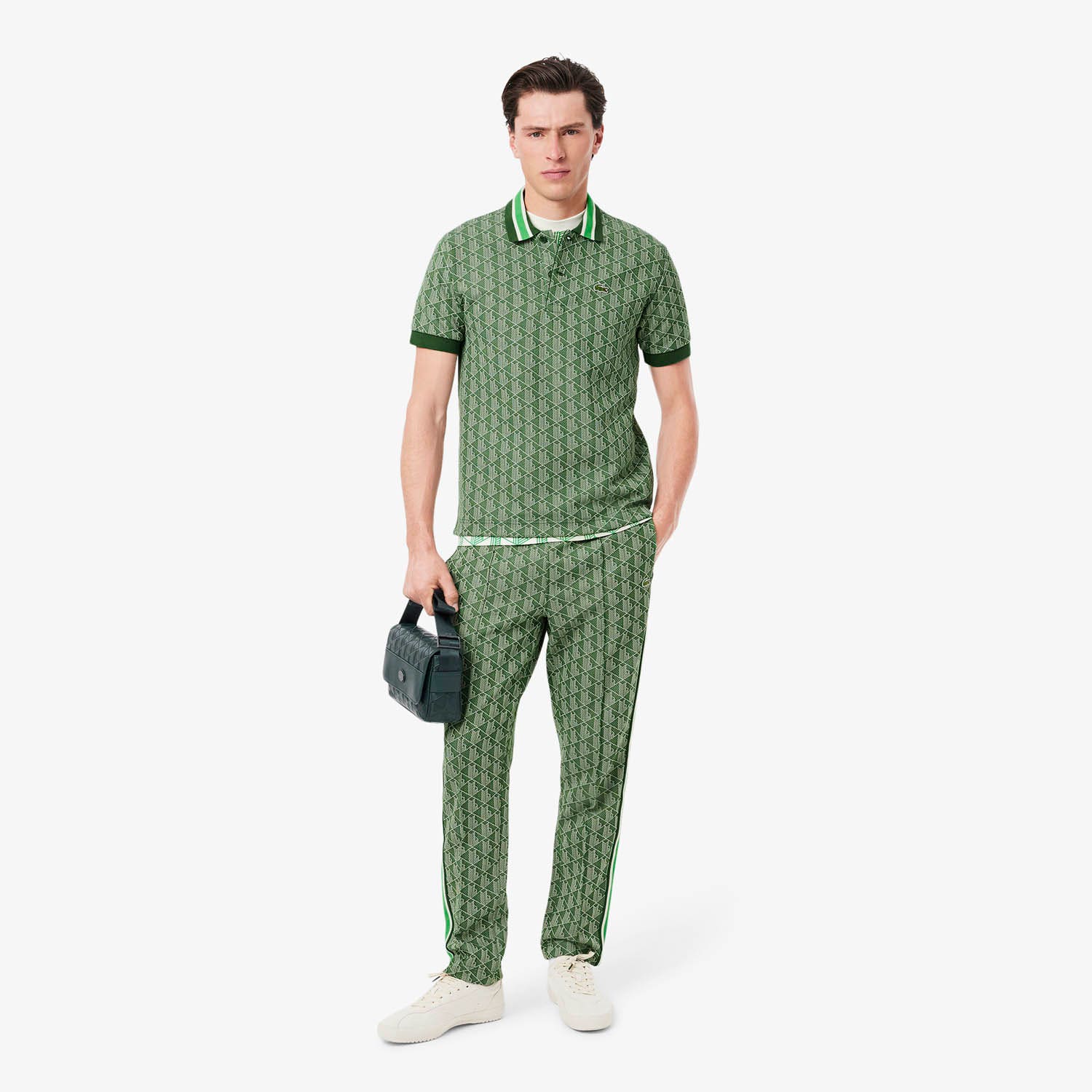 Straight leg sweatpants met galonstrepen