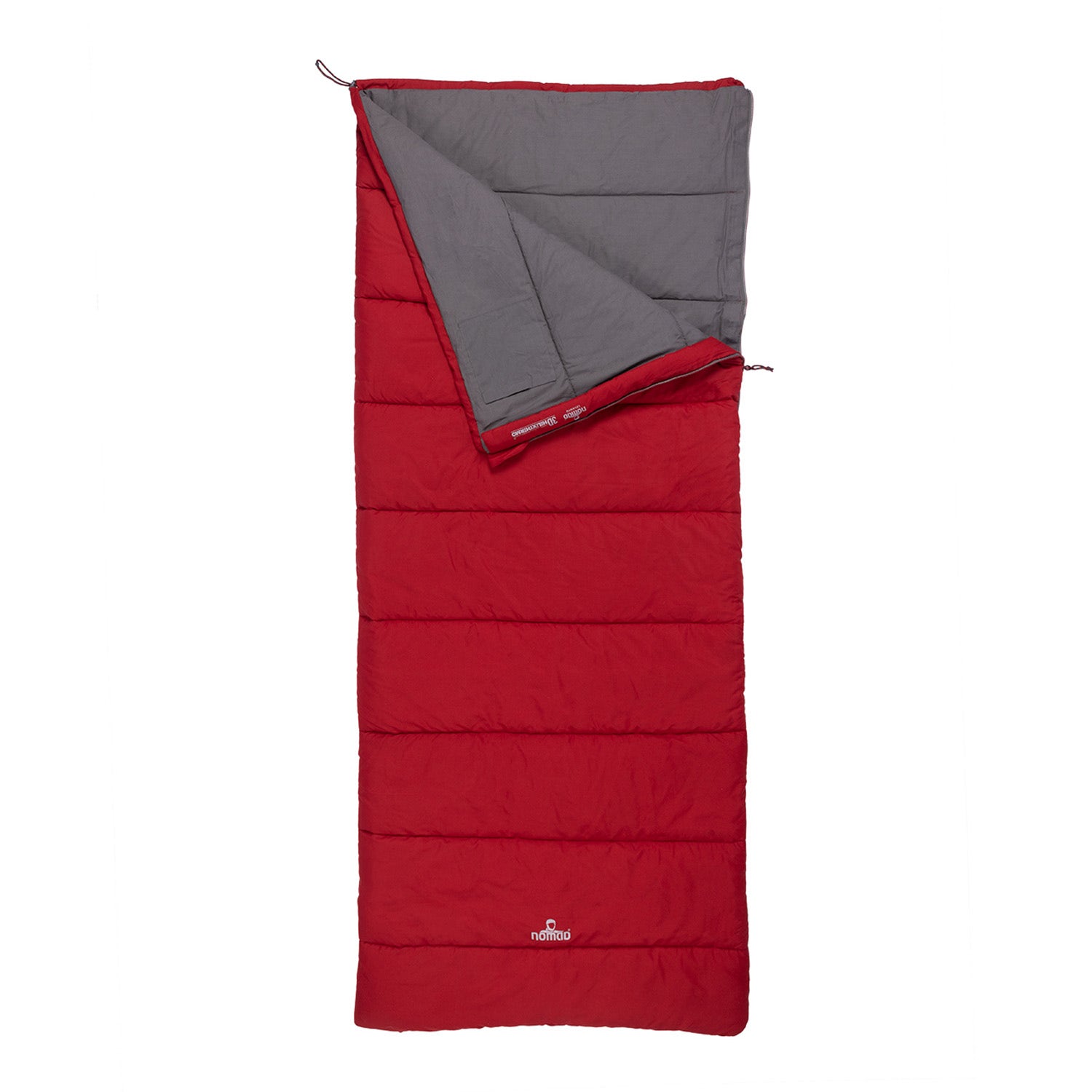 NOMAD® Levanto Slaapzak | 205x80cm Rood | Lichtgewicht & Kwalitatief | Slaapzak | Incl Hoes | Zachte katoenen voering | Gevoerde tochtstrook